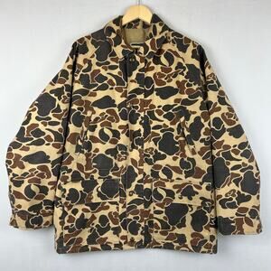 10x Duck Hunter Frogskin Camo Puffer Gore-Tex GTX Jacket Vintage 80s Mens Size M
